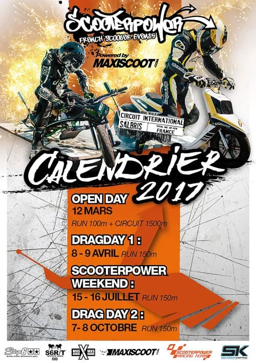 Calendrier des évènements scooter 2017